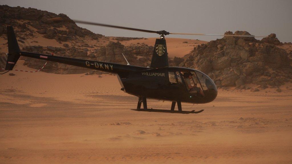 Flying over the Sahara desert in a light aircraft with prepare2go