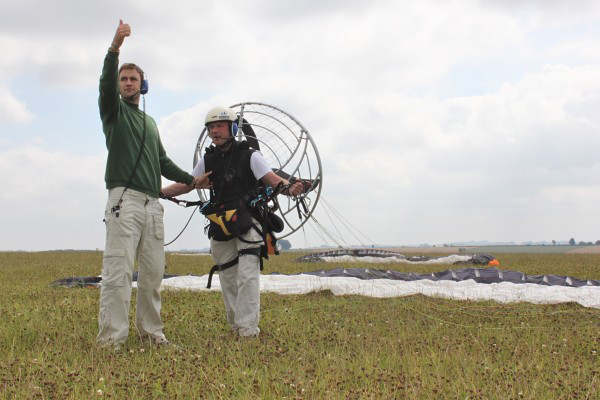 Completing an intermediate paramotoring course