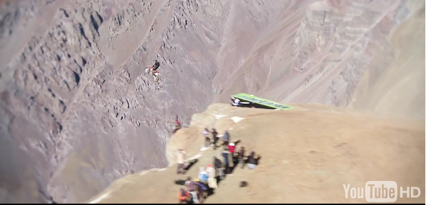 Biker Films Himself Riding Off A 4000ft Cliff In Chile