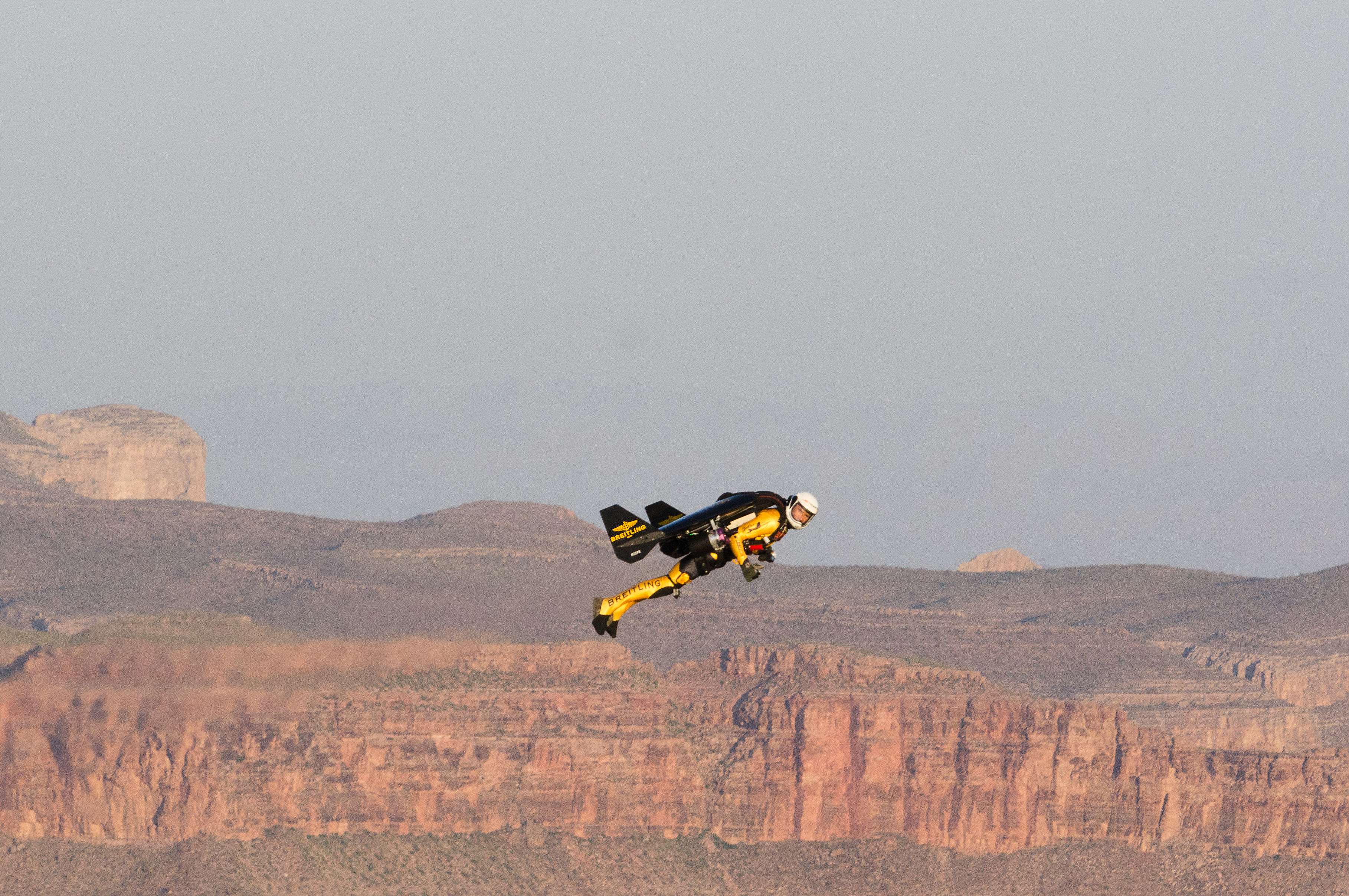 Breitling’s Jetman soars across the Grand Canyon West