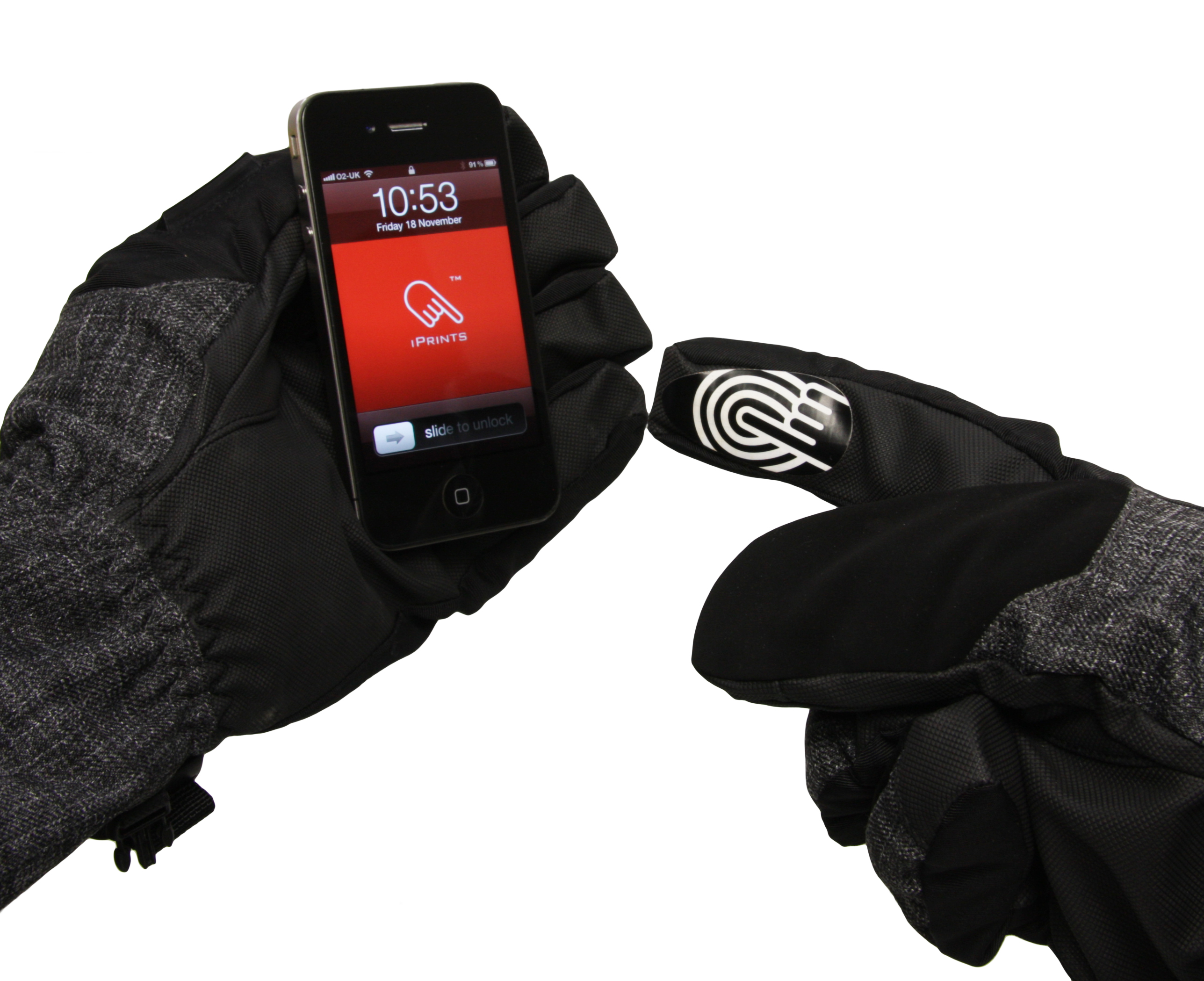 iPrints stickers let us operate touch screens while wearing ski gloves