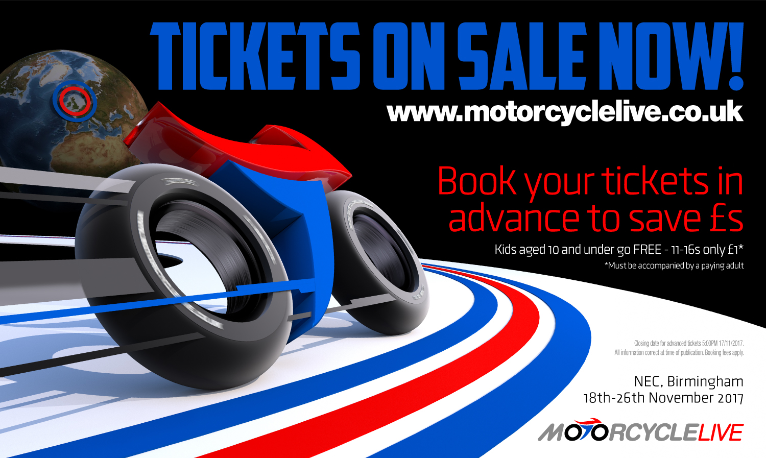 Tickets now on sale for Motorcycle Live