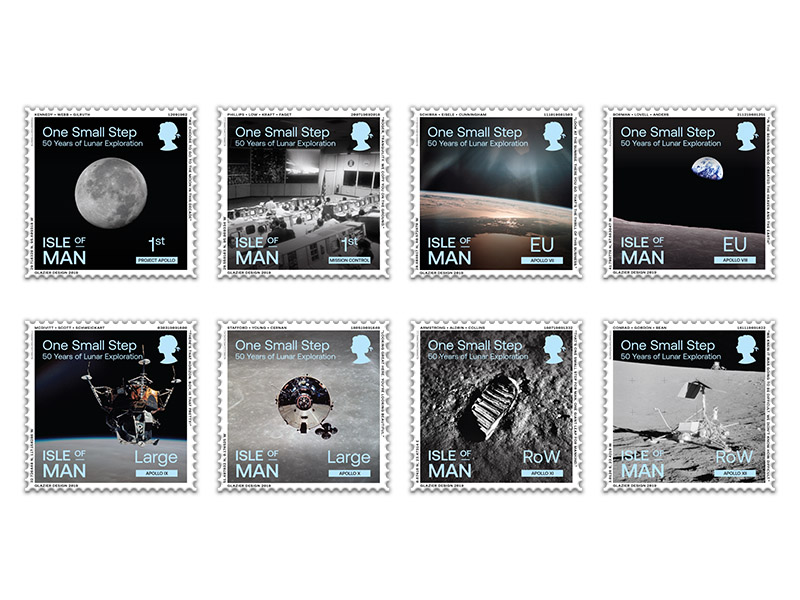 Stamps celebrate the 50th anniversary of the moon landing