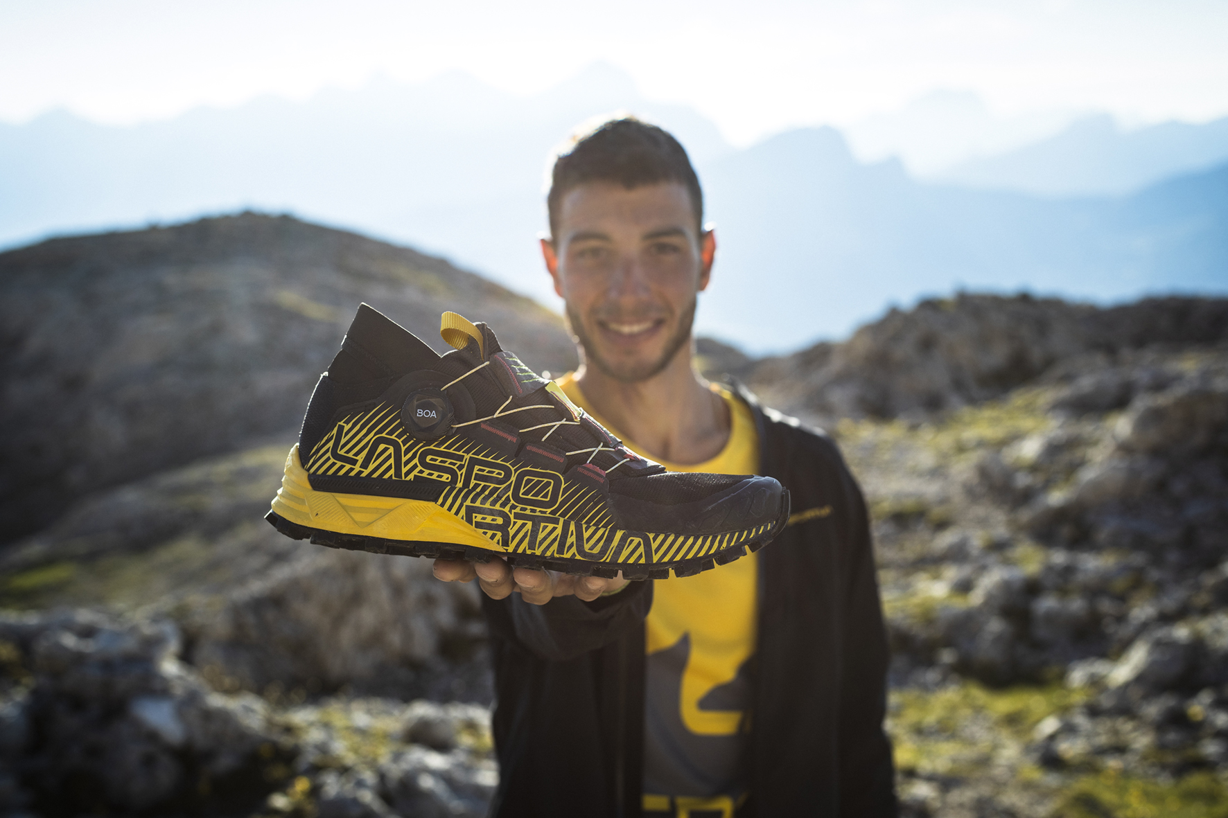 New La Sportiva Cyklon trail shoes have a BOA lace system