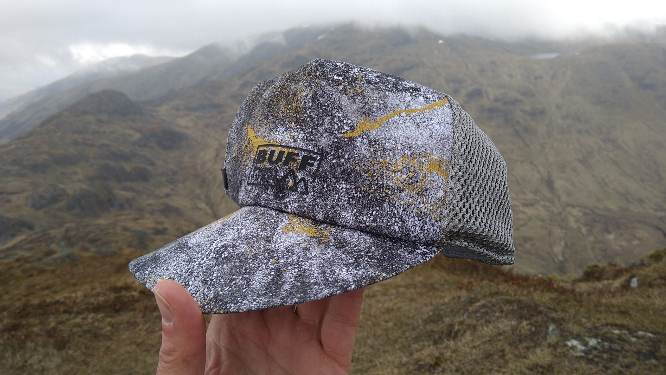 Buff Trucker Cap can neatly pack down and regain its shape