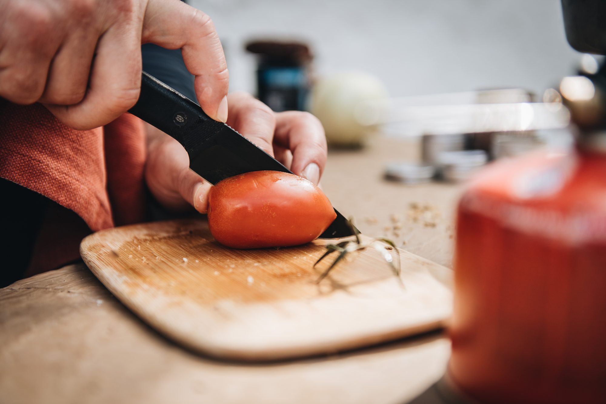 Andalusian dried red pepper, tomato and onion stew with fresh flatbread