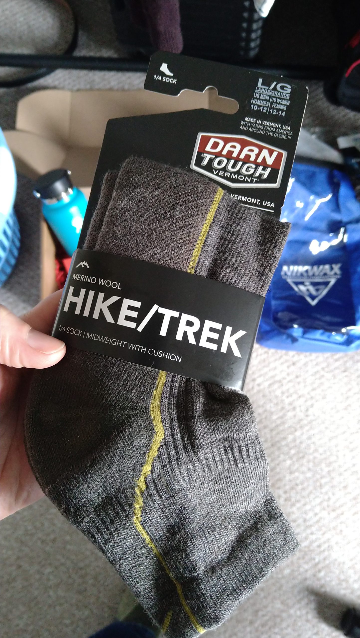 darn tough 1/4 hiking sock