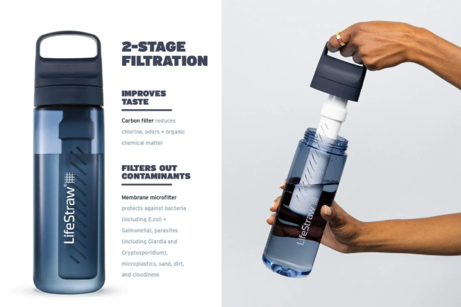 LifeStraw Go Series - Stainless Steel Water Bottle with Filter Aegean Sea